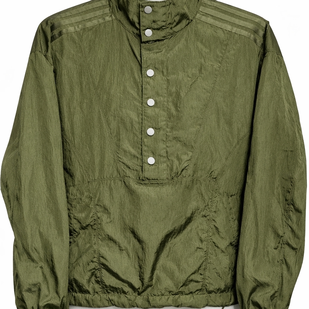 Adidas Ivy Park Olive Green Pullover Windbreaker Jacket Small